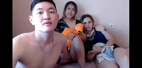  Intercial Threesome on Cam